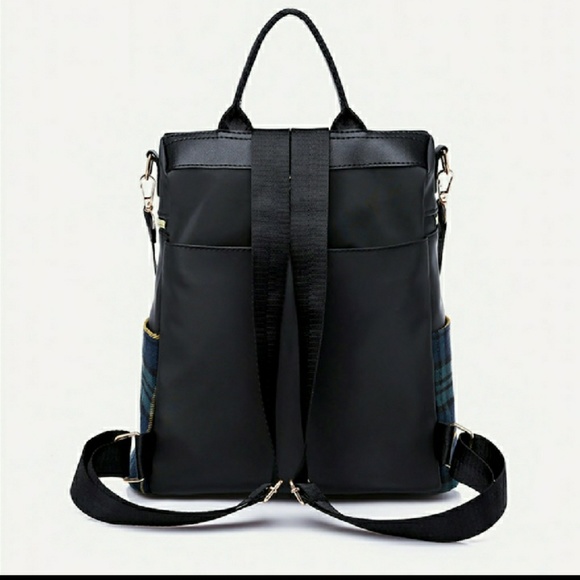 Restocked! Vegan Leather Plaid backpack - Picture 5 of 7